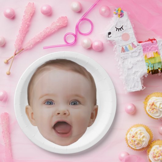 Custom Photo, Custom Photo Face Pappteller (Party)