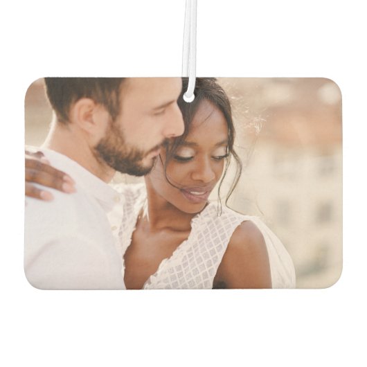 Custom Photo Cute Design Your Own 2 Image Autolufterfrischer (Rückseite)