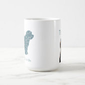 Custom Photo Doodle Mom Personalized Name Teal Kaffeetasse (Mittel)