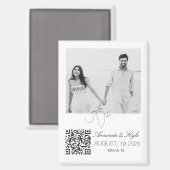 Custom Photo editable Wedding Save the Date magnet (Vorderseite/Rückseite)