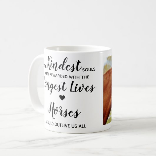 Custom Photo Equine Memorial Horse Kaffeetasse (Vorderseite Links)