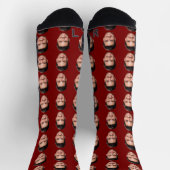 Custom Photo Face Socks, Funny Personalized Gift  Socken (Oben)