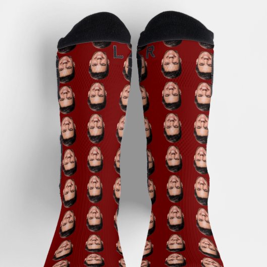 Custom Photo Face Socks, Funny Personalized Gift  Socken (Oben)