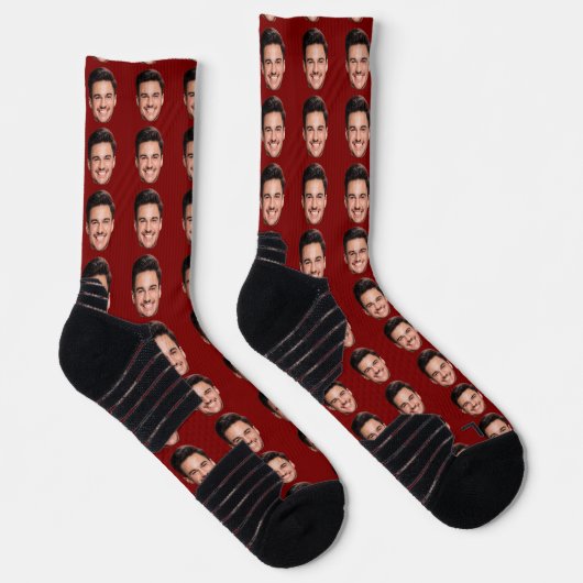 Custom Photo Face Socks, Funny Personalized Gift  Socken (Rechts)