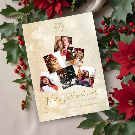 Custom Photo Family Christmas Tree Happy New Year