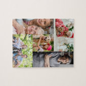 Custom Photo Family Collage Simple Elegant Picture Puzzle (Horizontal)