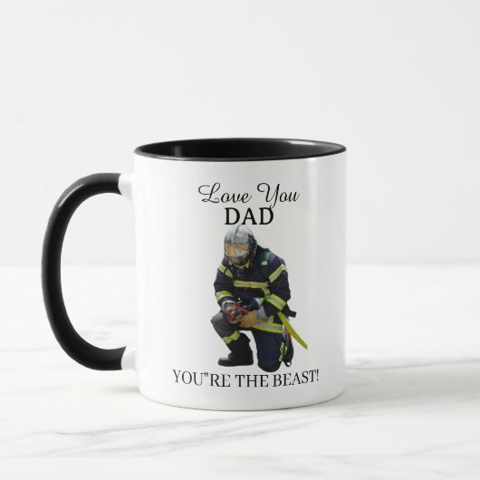 Custom Photo Firefighter For Dad Git Mug Tasse (Links)