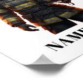 Custom Photo Firefighting Gear Art Poster (Ecke)