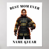 Custom Photo Firefighting Gear Art Poster (Vorne)