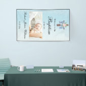 Custom Photo Floral Christening Baptism Welcome Banner (Messeveranstaltung)