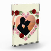 Custom Photo Floral Rose Heart Acrylic Bloc Fotoblock (Links)
