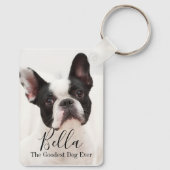Custom Photo French Bulldog Personalized Schlüsselanhänger (Rückseite)