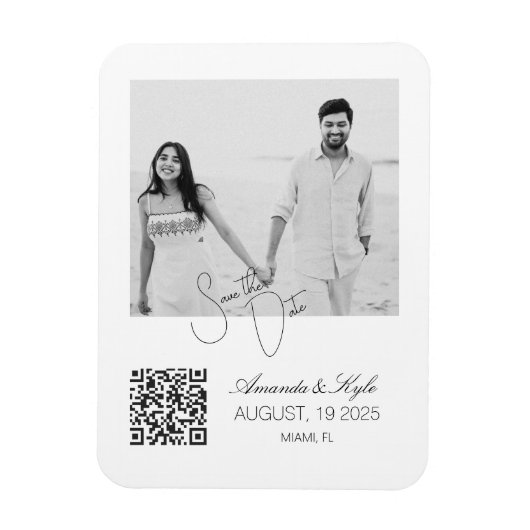 Custom Photo Fridge announcement Engagement magnet (Vertikal)