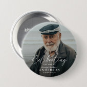 Custom Photo Funeral Sympathy Keepsake Button (Vorne & Hinten)