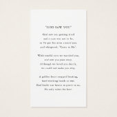 Custom Photo Funeral Sympathy Poem/Prayer Card (Rückseite)