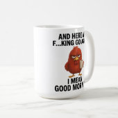 Custom Photo Funny “Here We Go Again” Chicken Kaffeetasse (VorderseiteRechts)