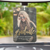 Custom Photo Gold Script Graduation Autolufterfrischer