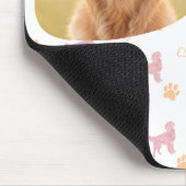 Custom Photo Golden Retriever - Pastel Pink Mousepad (Ecke)