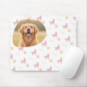Custom Photo Golden Retriever - Pastel Pink Mousepad (Mit Mouse)