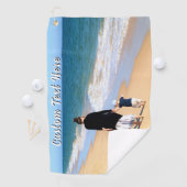 Custom Photo Golf Towel Gift Personalized Text Golfhandtuch (Insitu)