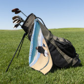 Custom Photo Golf Towel Gift Personalized Text Golfhandtuch (Gras)
