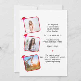 Custom Photo Graduation Announcement Card 2026 Einladung