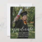 Custom Photo Graduation Party Invitation Einladung (Vorderseite)