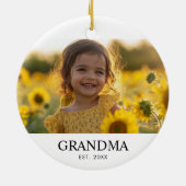Custom Photo Grandma Keramik Ornament (Hinten)