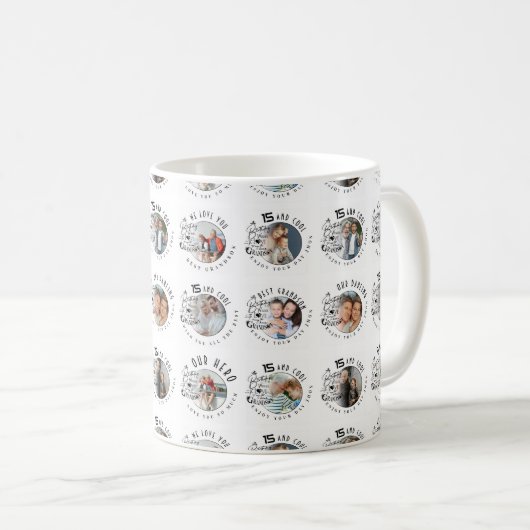 Custom Photo Grandson Birthday Kaffeetasse (VorderseiteRechts)