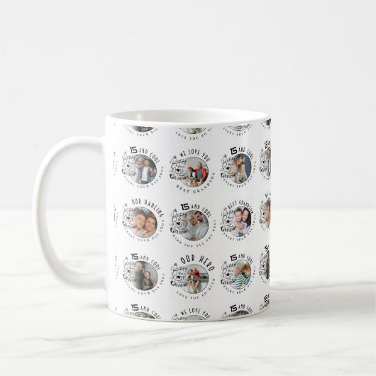 Custom Photo Grandson Birthday Kaffeetasse (Links)