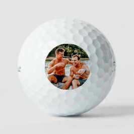 Custom Photo Groomsmen Gift Golf Simple Modern Golfball