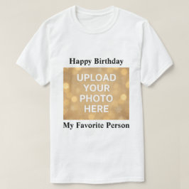 Custom Photo Happy Birthday T-Shirt