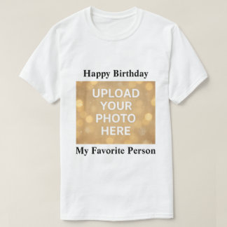 Custom Photo Happy Birthday T-Shirt