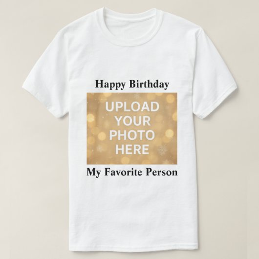 Custom Photo Happy Birthday T-Shirt (Design vorne)