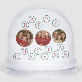 Custom Photo Happy Christmas Schneekugeln