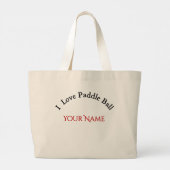 Custom Photo Head Padel/Pickleball Player Caricatu Jumbo Stoffbeutel (Rückseite)