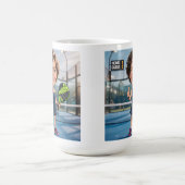 Custom Photo Head Padel/Pickleball Player Caricatu Kaffeetasse (Mittel)