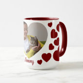 Custom Photo Heart Mug: A Keepsake for Cat Lovers Tasse (VorderseiteRechts)