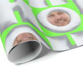 Custom Photo HO HO HO Wrapping Paper – Funny Xmas Geschenkpapier (Rolleneckpunkt)