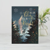 Custom Photo Holiday Mountain Scene Karte (Stehend Vorderseite)