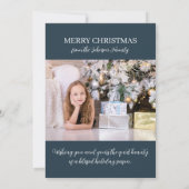 Custom Photo Holiday Mountain Scene Karte (Rückseite)