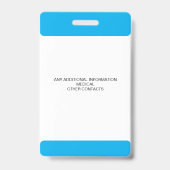 Custom Photo ID Badge for Kids with Emergency Cont Ausweis (Back)