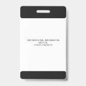 Custom Photo ID Badge for Kids with Emergency Cont Ausweis (Back)