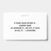  Custom Photo ID Card Badge Lanyard Ausweis (Rückseite)