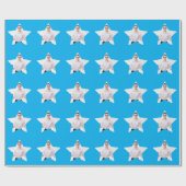 Custom Photo in a Star Shape Pattern Geschenkpapier (Flach)