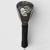 Custom Photo Initial Heart Monogram Couples Golf Headcover (Vorderseite)