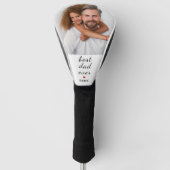 Custom Photo l Best Dad Ever Cute Red Heart Golf Headcover (Vorderseite)