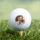 Custom Photo l Best Dad Ever & Cute Red Heart Golfball (Insitu T-Shirt)