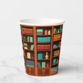 Custom Photo Library-Themed Pappbecher (Rückseite)