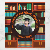 Custom Photo Library-Themed Weinetikett (Einzelnes Label)